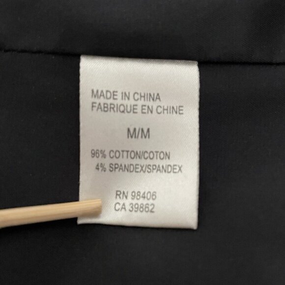 Theory Alexia Black Cotton Double Breasted Trench Coat Size M $565 - Picture 11 of 14